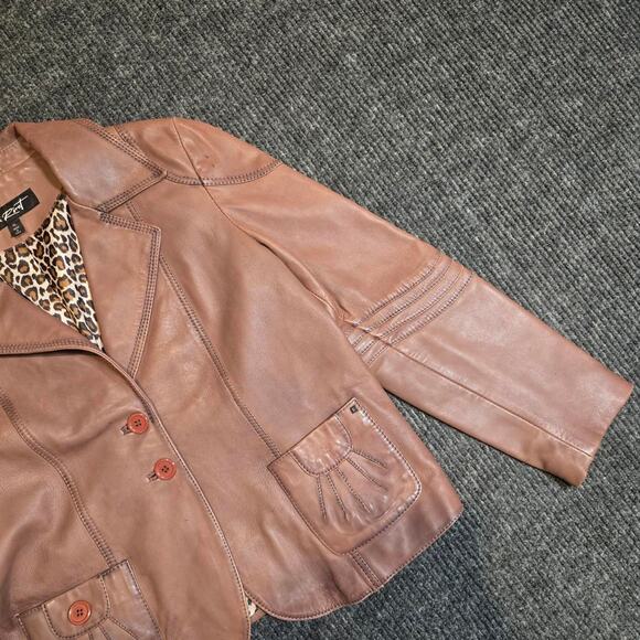 Genuine 100% Leather Jacket by Black Rivet. womans XL - Picture 3 of 6